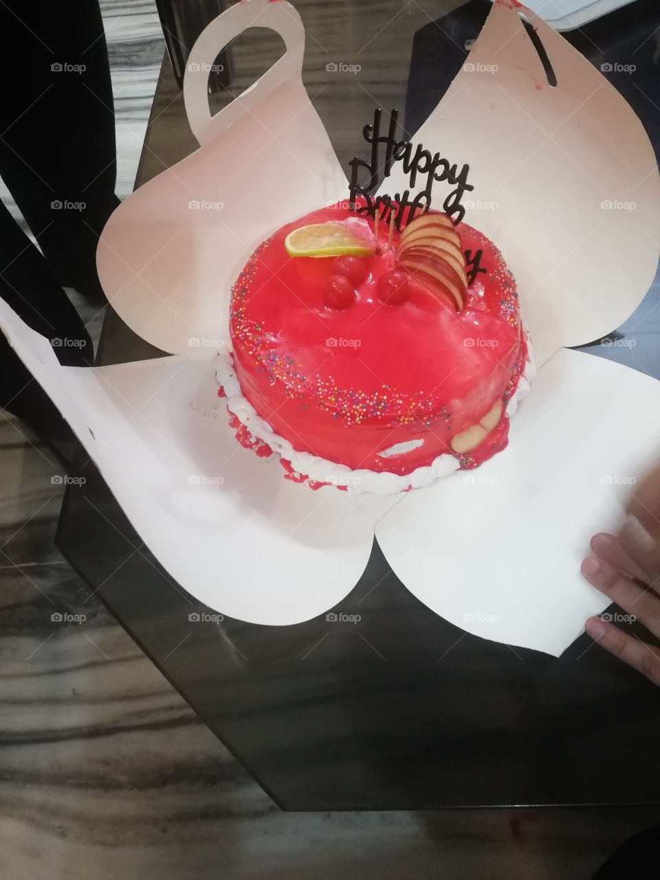 beautiful and delicious fruit cake