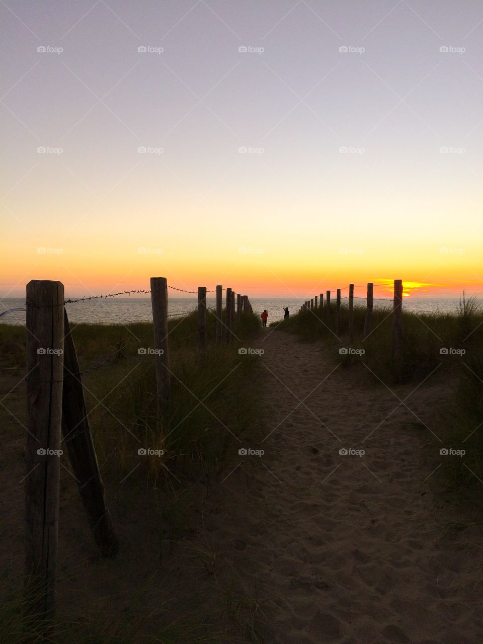 Watching the sunset on top of the dunes. 