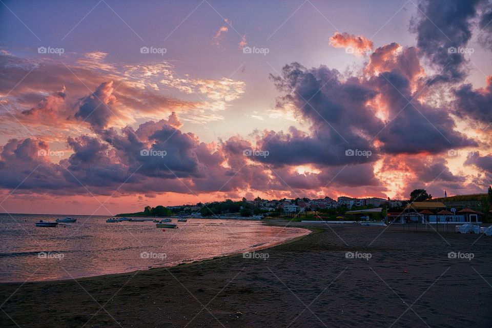 Sunset on the beach