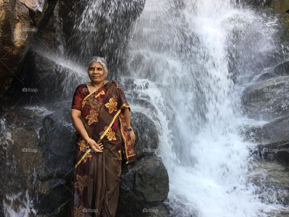 Portrait of an elderly Indian women