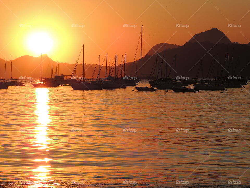 Sunset, Dawn, Water, Sea, Sun