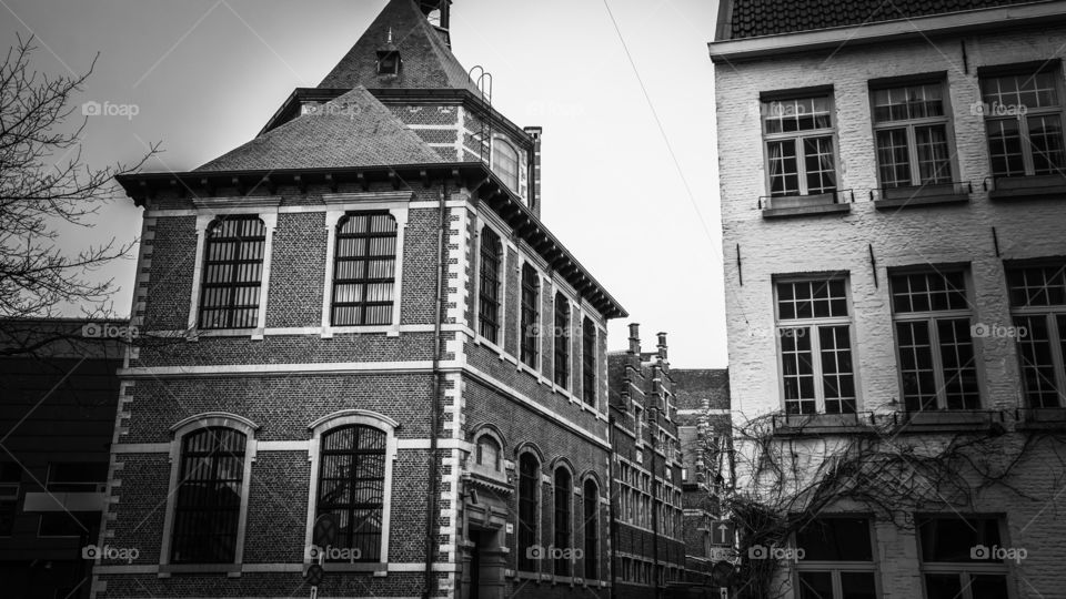 Old buildings in Antwerp, Belgium.