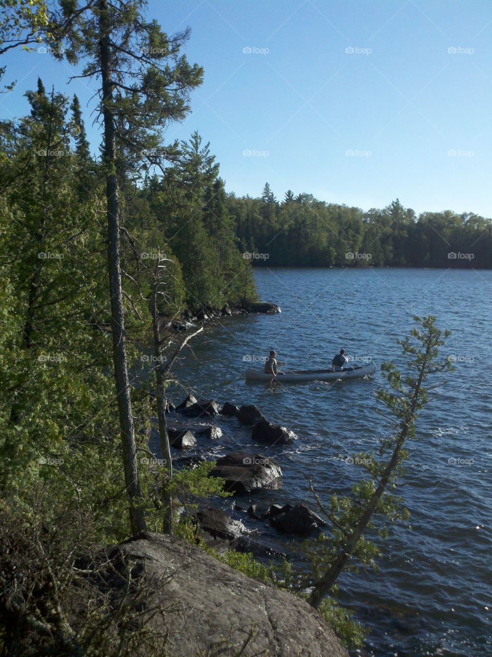 Paddling into the wilderness