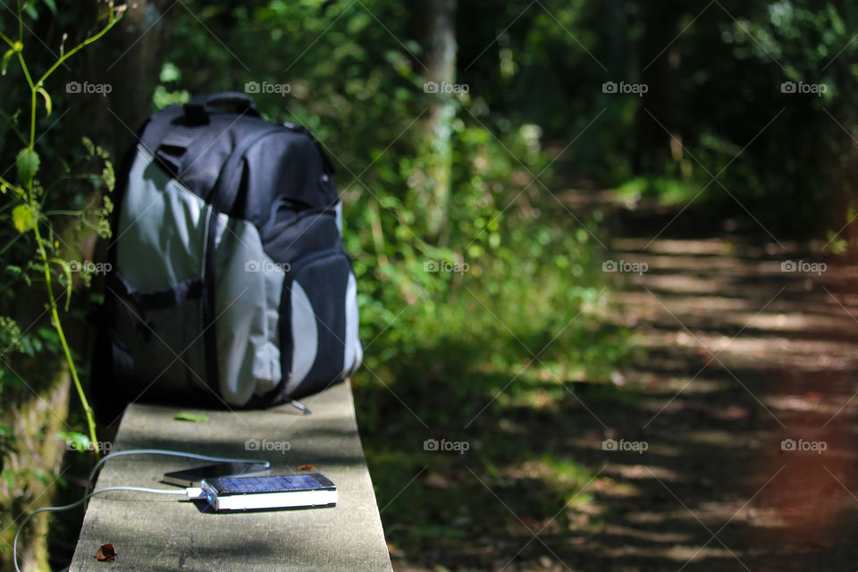 Phone charging outdoors