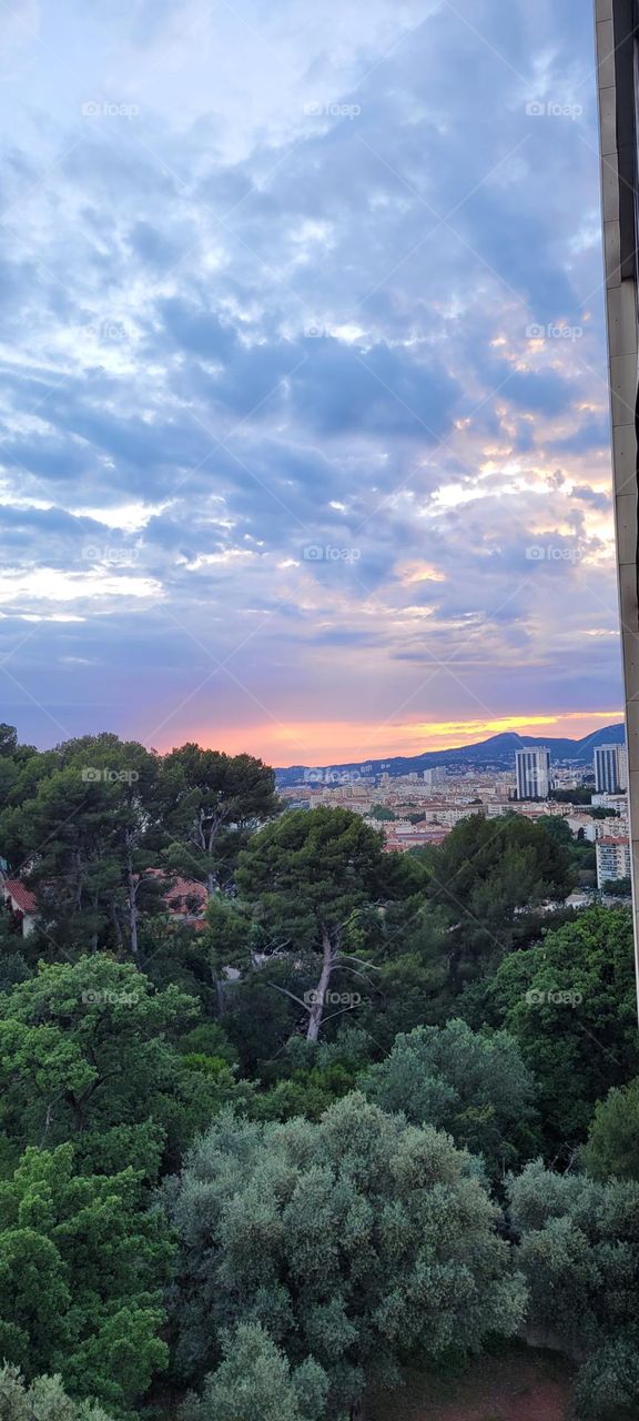 coucher de soleil à Toulon