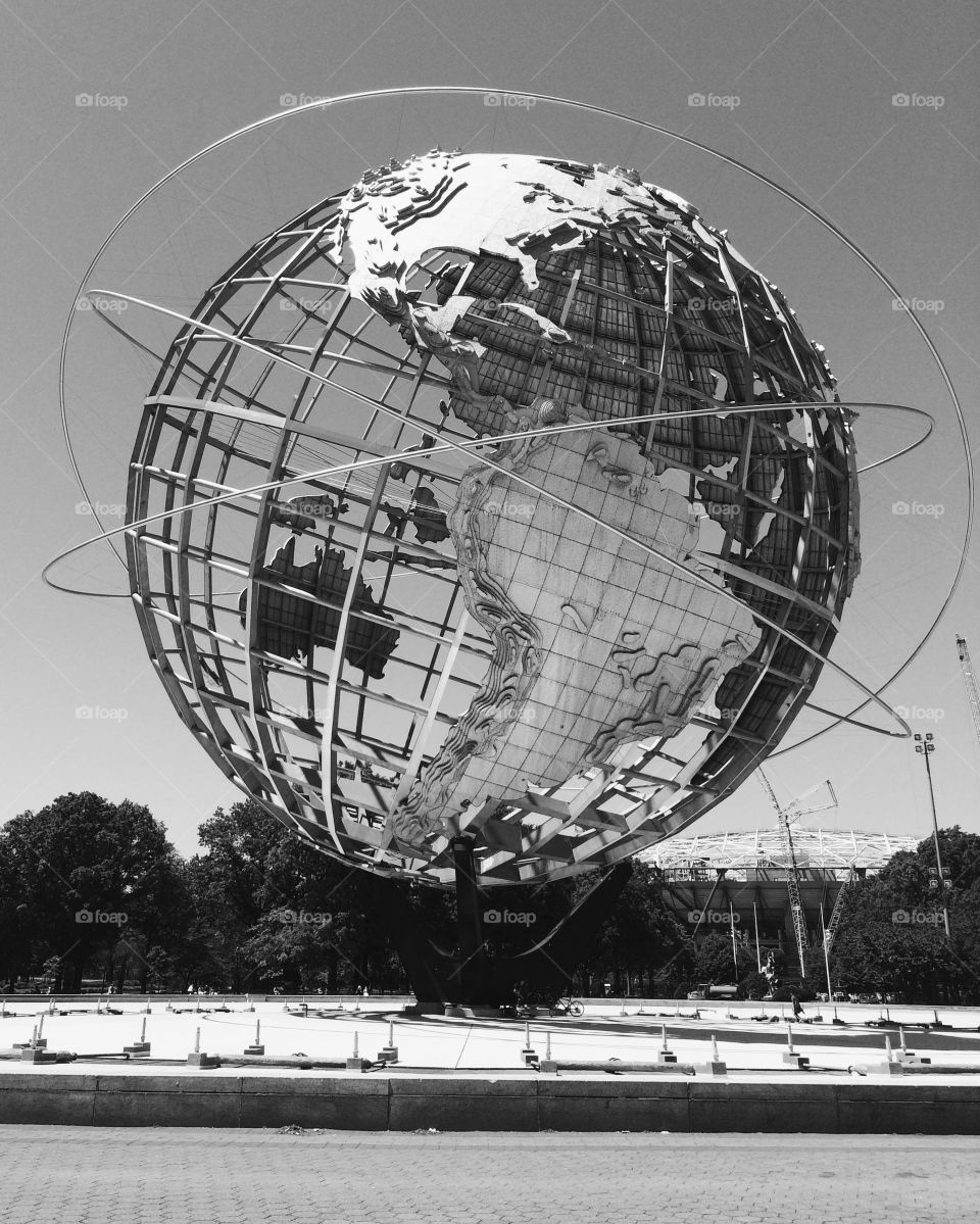 The Unisphere, Queens. NY World's Fair pavilion 