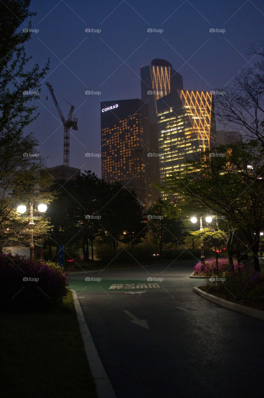 City at night. Seoul, Kr