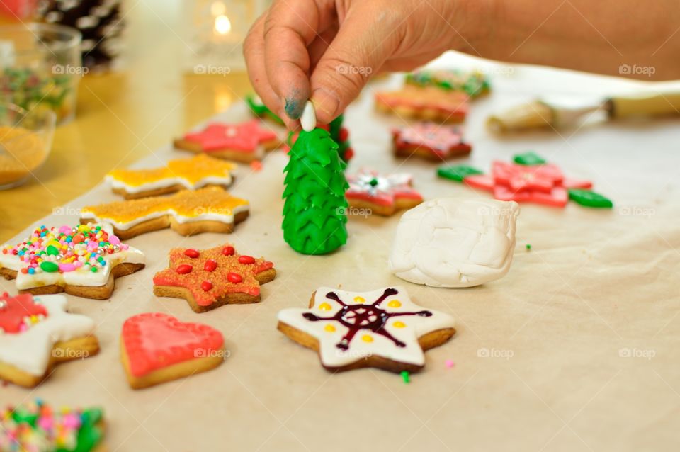 christmas biscuits in progress