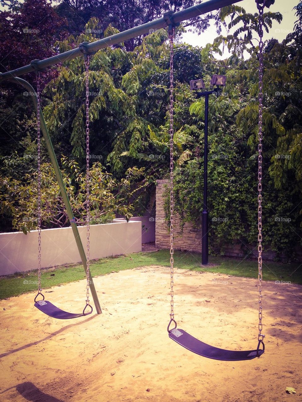 Swings in a playground