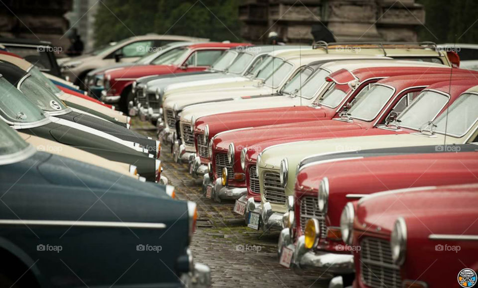 Car parked in a row