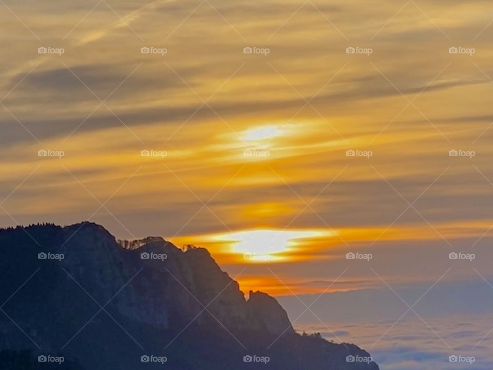 SUNRISE OVER THE DOLOMITES