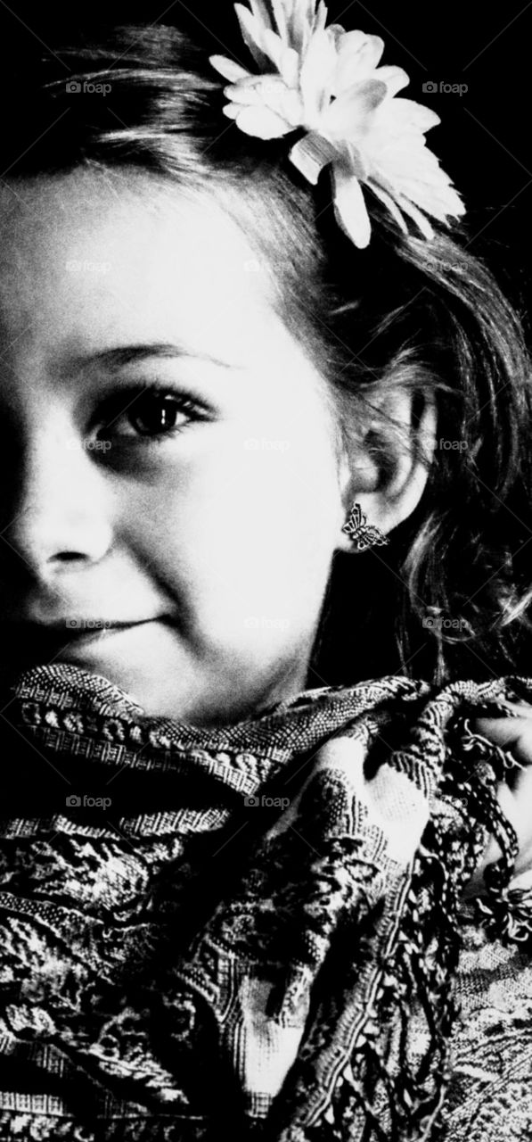 Monochrome, Portrait, People, Black And White, One