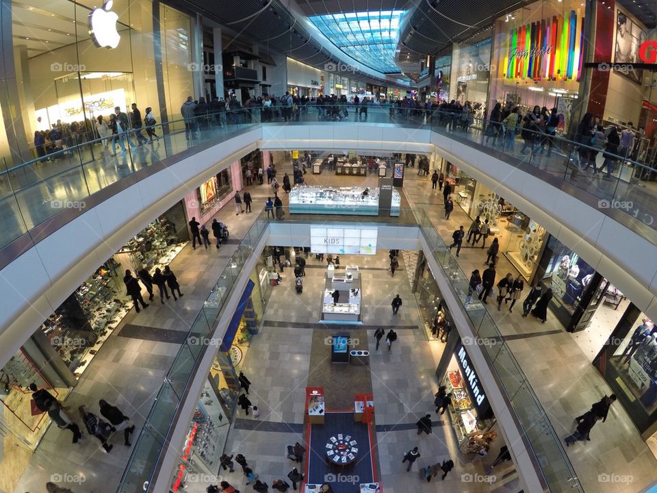 Westfield shopping center (centre) in Stratford, London , UK 