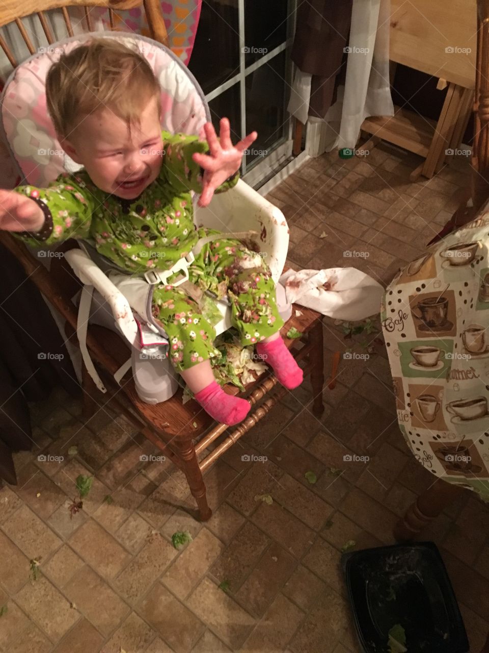 Talk about a messy baby 