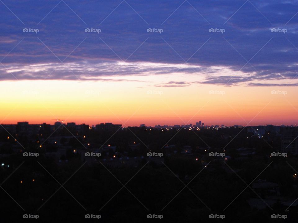 Sunset Over the City