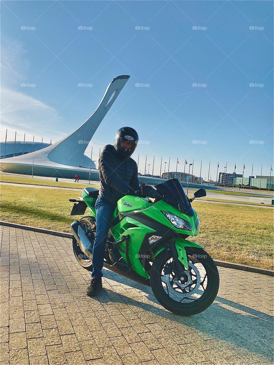 Kawasaki Ninja на Олимпийской дороге 