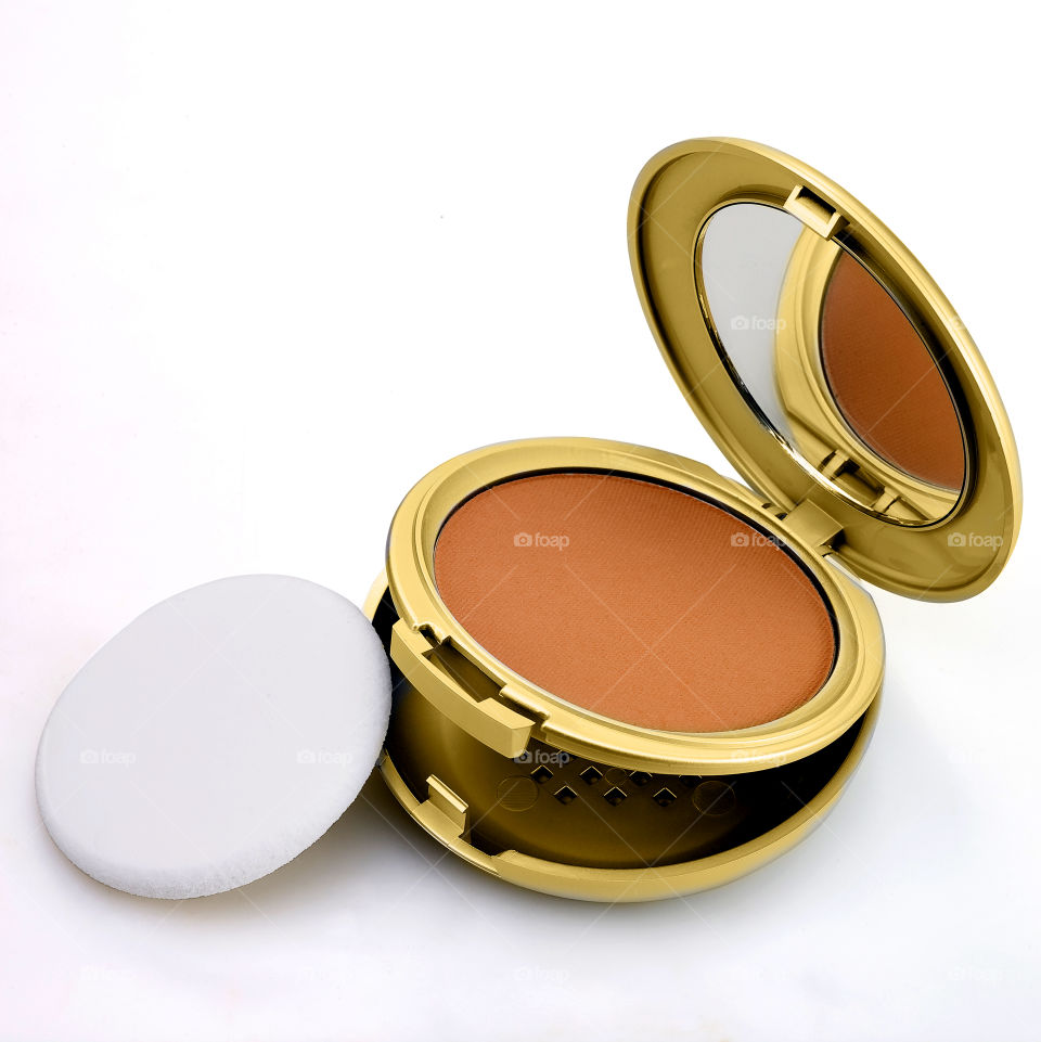 Face powder makeup woman