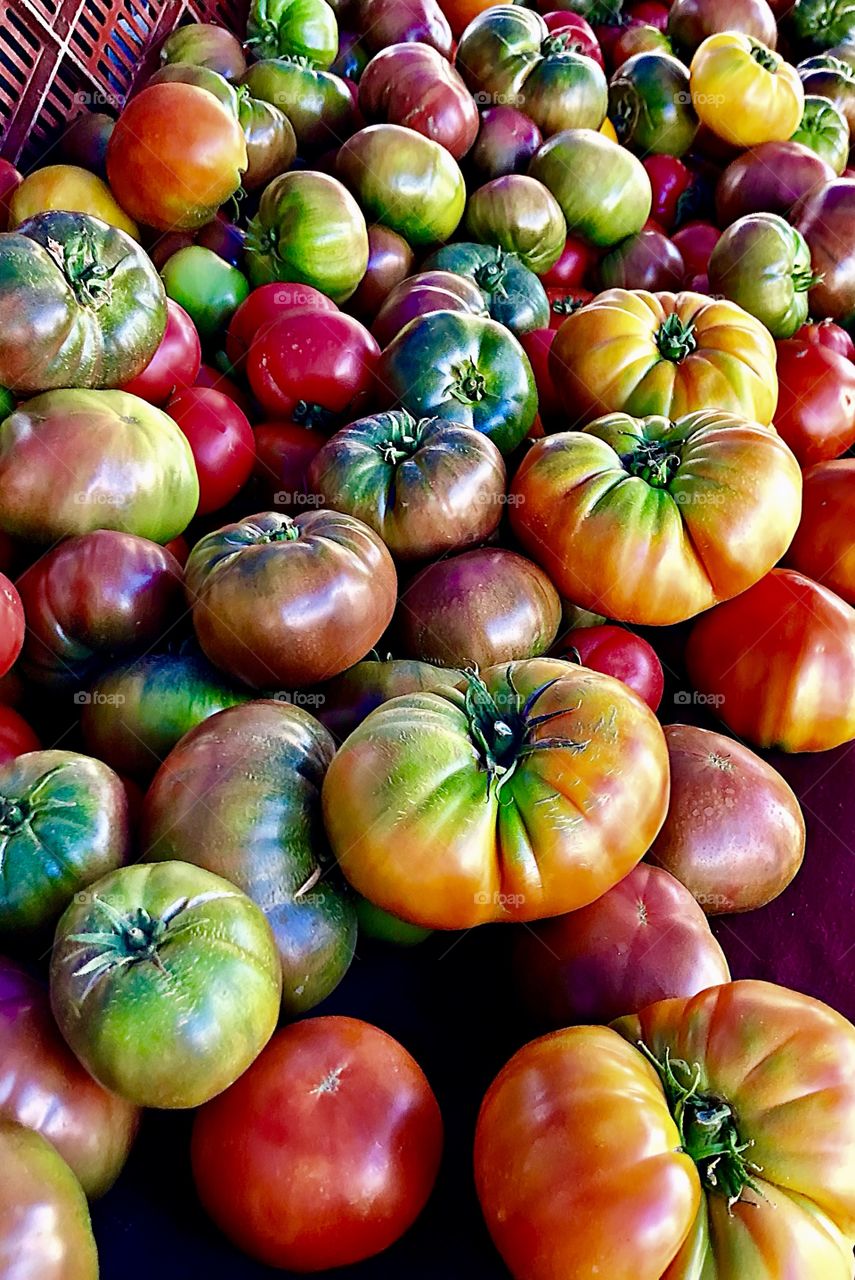 Foap Mission Fruits! Tomatoes are a Fruit! Colorful Healthy Heirloom Farmers Market Tomatoes! 