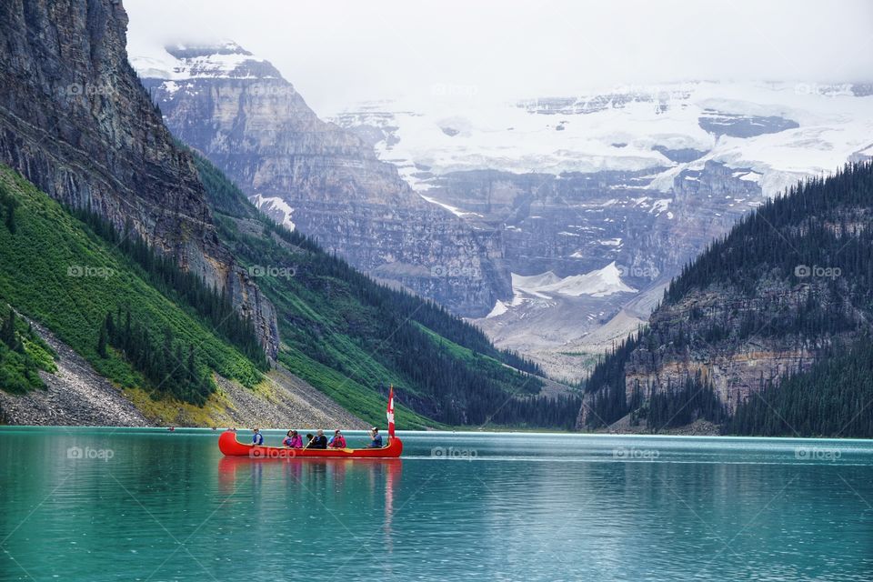 Lake Louise the most beautiful blue lake I have ever seen ... I love this photo 💙