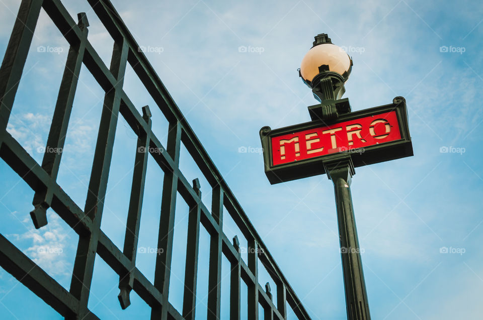 Acces to the metro in Paris