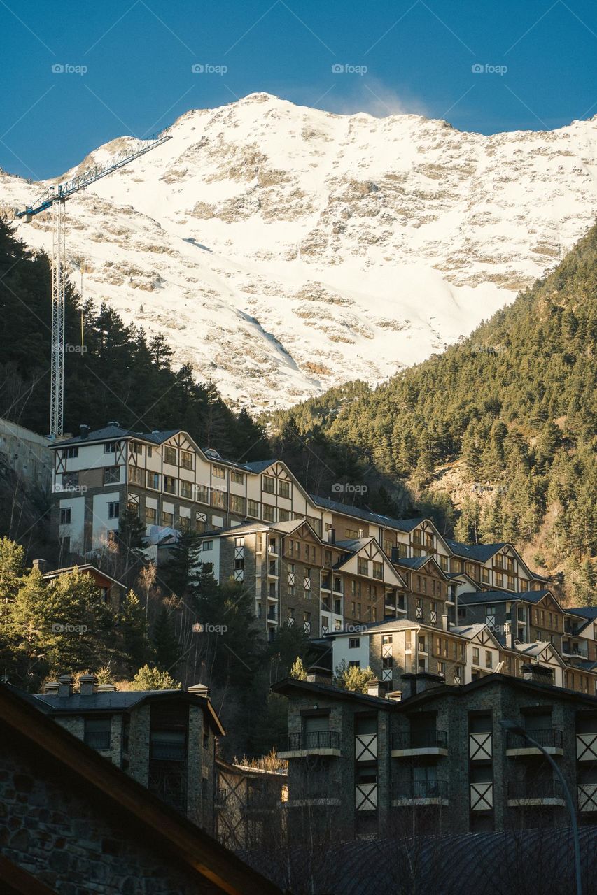 Andorra in the Winter, snow mountain