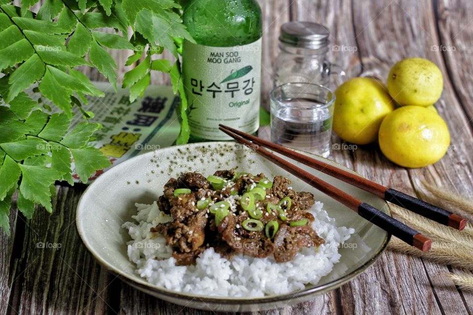 Beef bulgogi rice