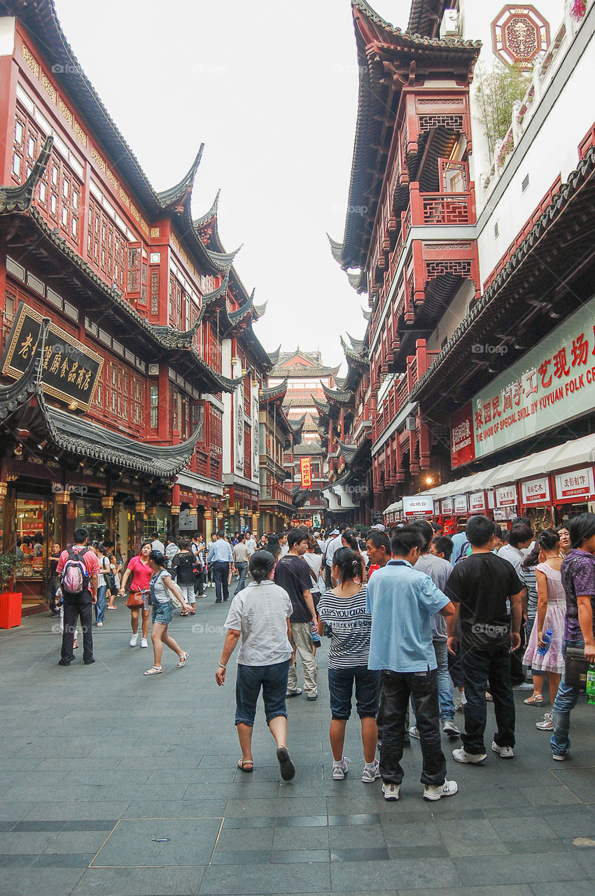 In the streets of Shanghai