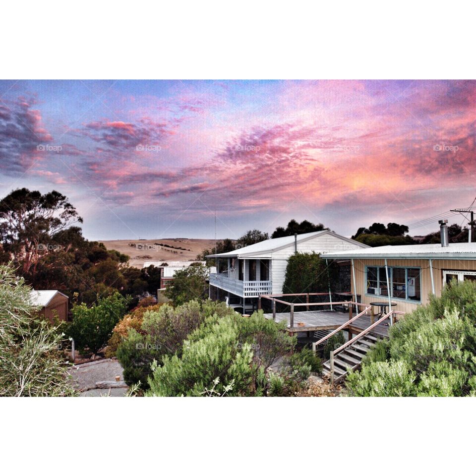 Pink Sky, Adelaide Sunset, Australia . Pink Sky, Adelaide Sunset, Australia 