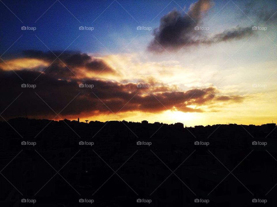 city yellow blue red by a.bilbaisi