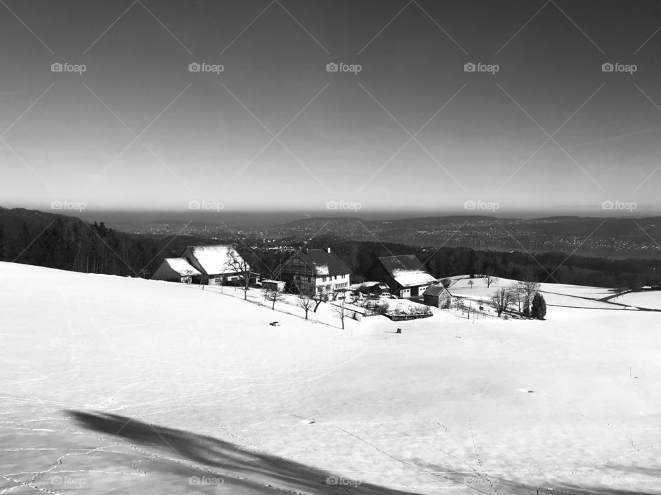 Winter in Country life of Switzerland