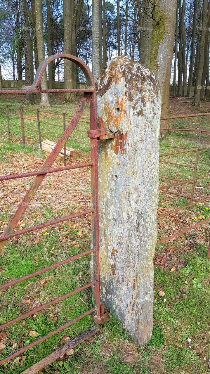 Old English gatepost