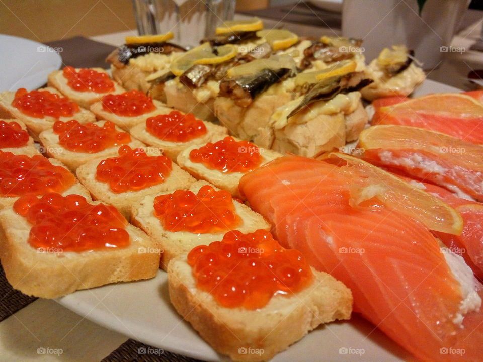 red caviar feast