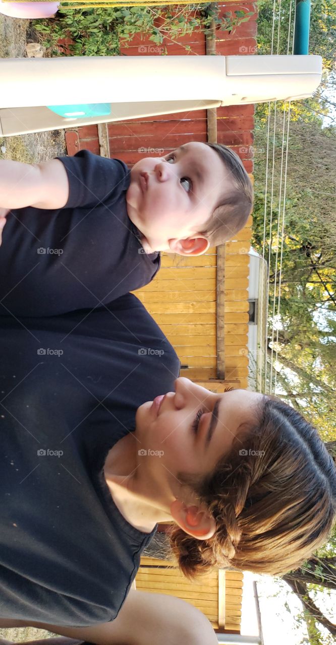 My wife and my son rocking Black.