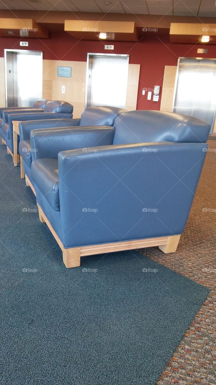 Blue Chairs Right Angle