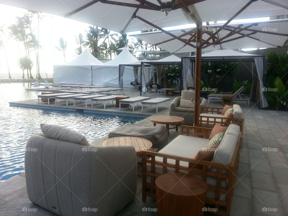 Luxurious Beach Outdoor Lounge Scene