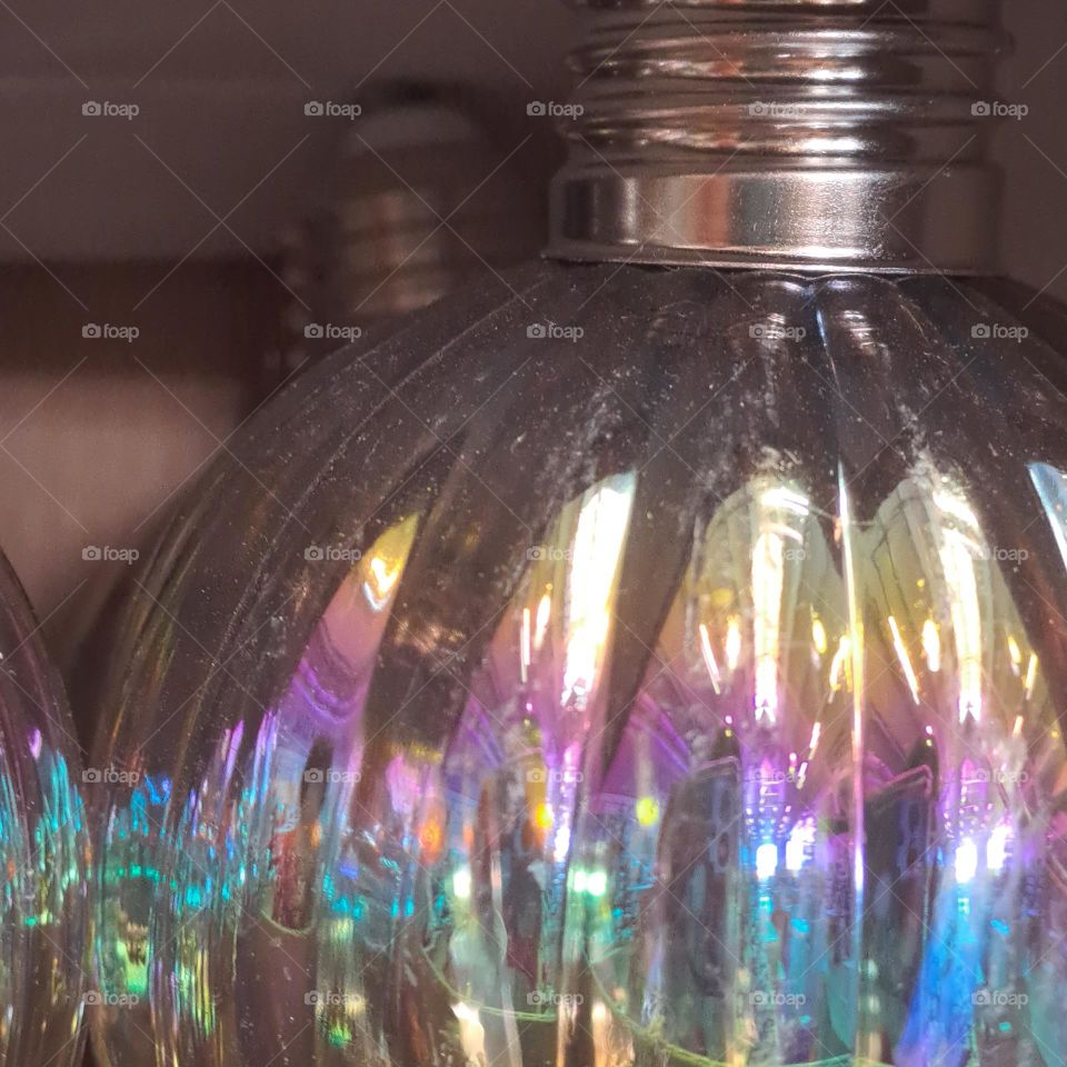rainbow light on lightbulb in pack,colourful