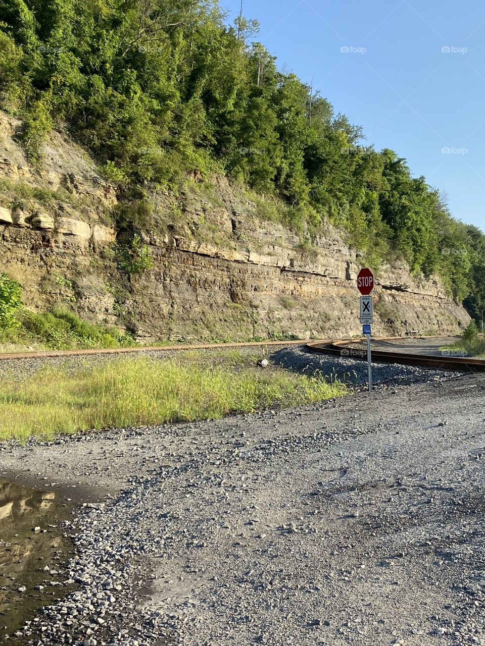 Railroad tracks train 