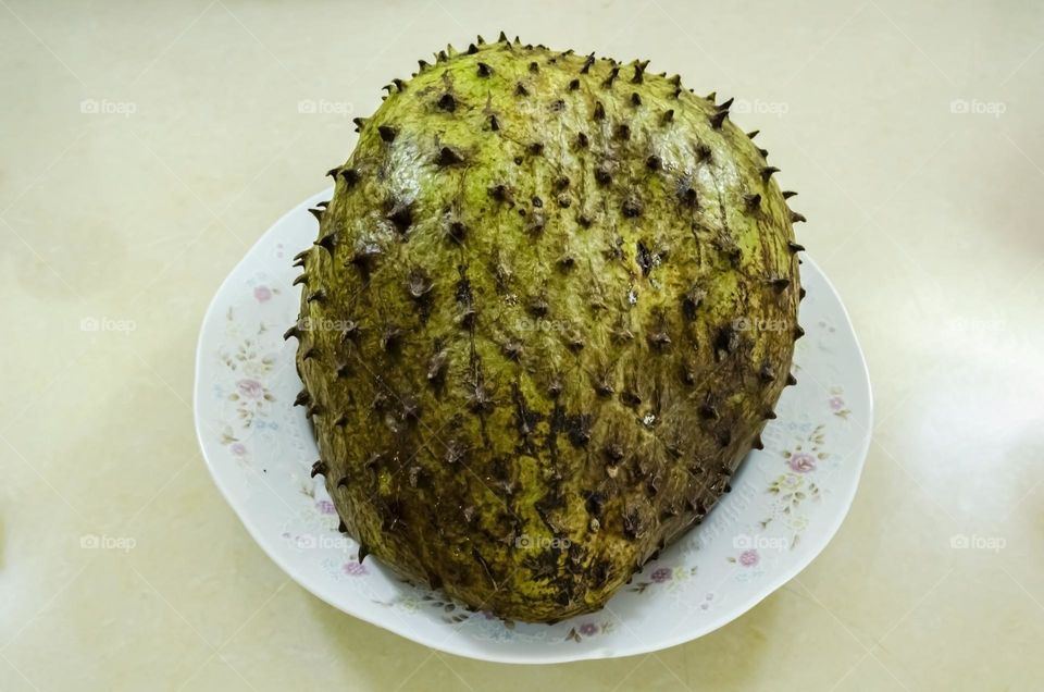 A Graviola (Soursop) In A Plate