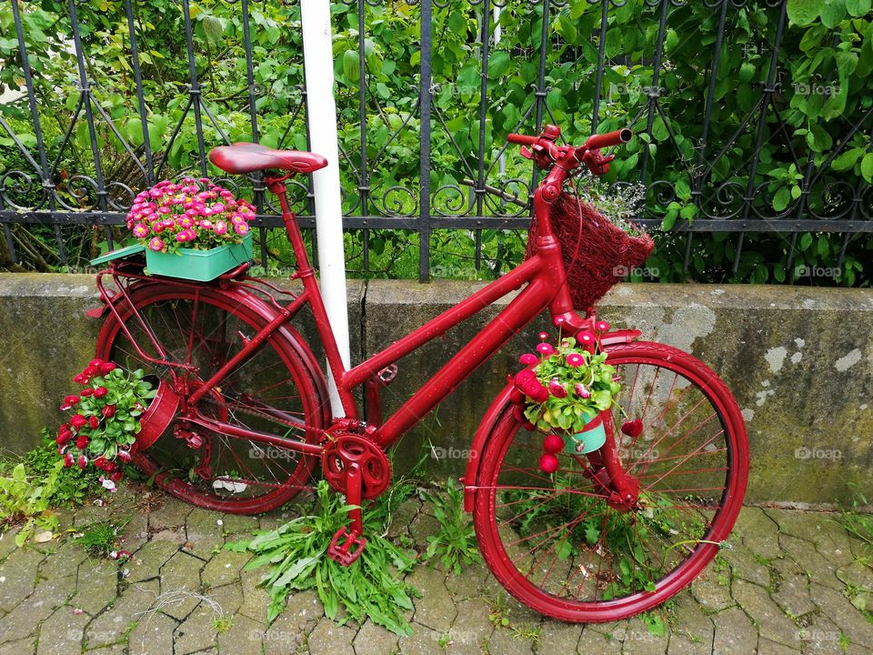 Rotes Fahrrad