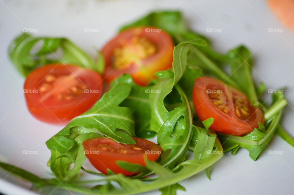 healthy breakfast full of vitamins - fresh salad