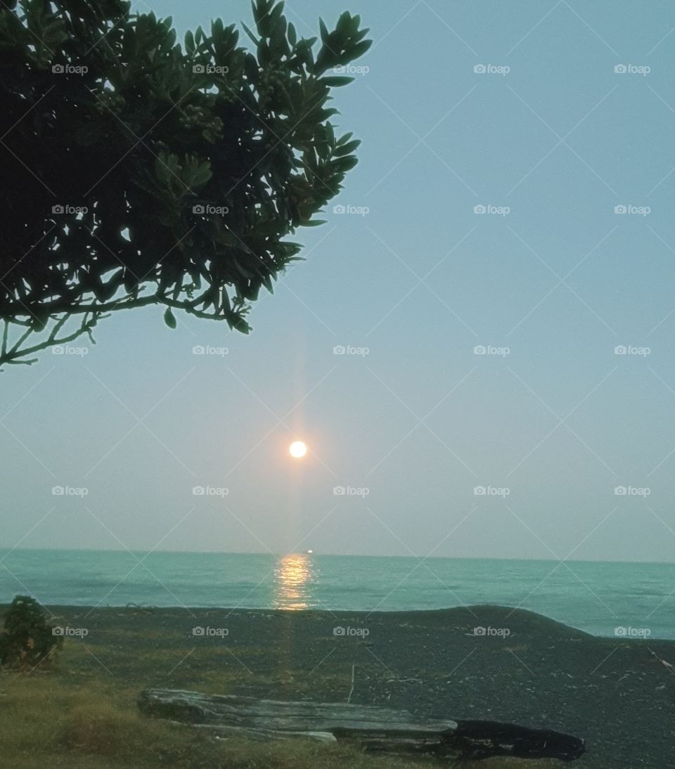 Full moon on marine parade in Napier. A gorgeous evening and nothing more beautiful then sitting on the beach on a calm summer night.