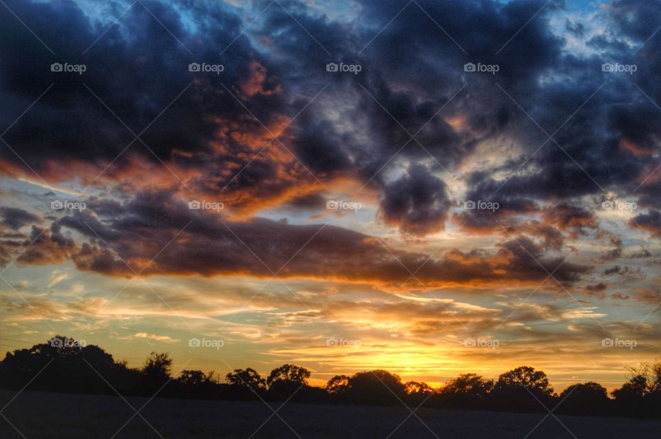 Gorgeous clouds and sunset 