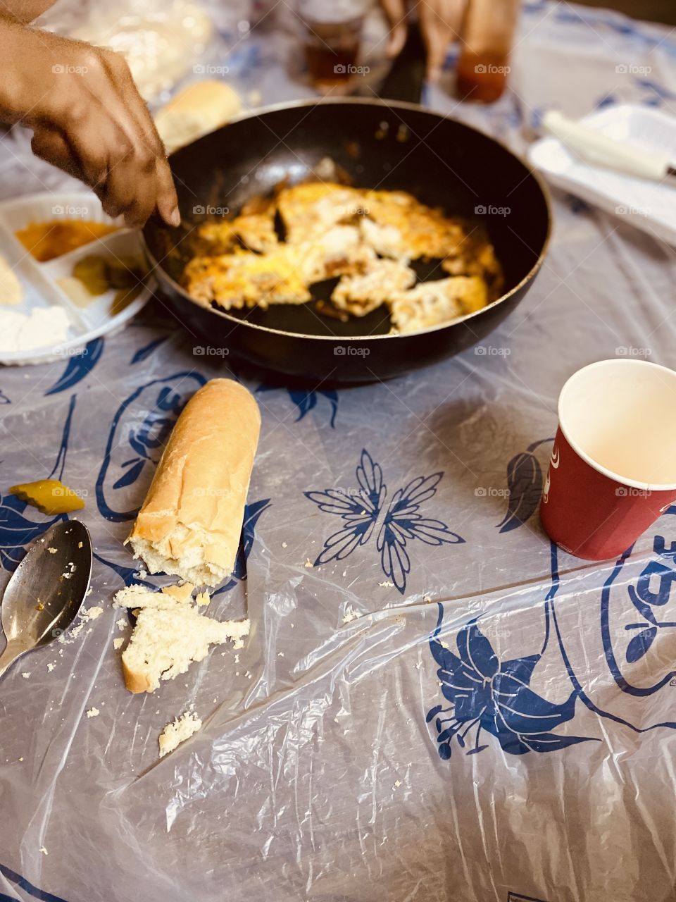 Dinner eggs with tea 🫖 🍳🥚