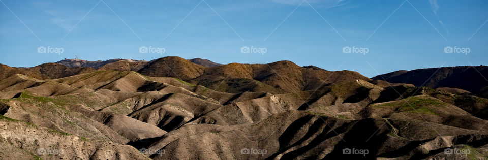 Peaks and hills of Californian landscape 