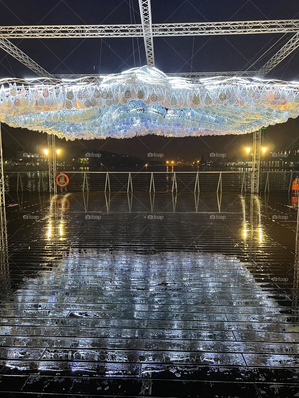 Raindrop installation art