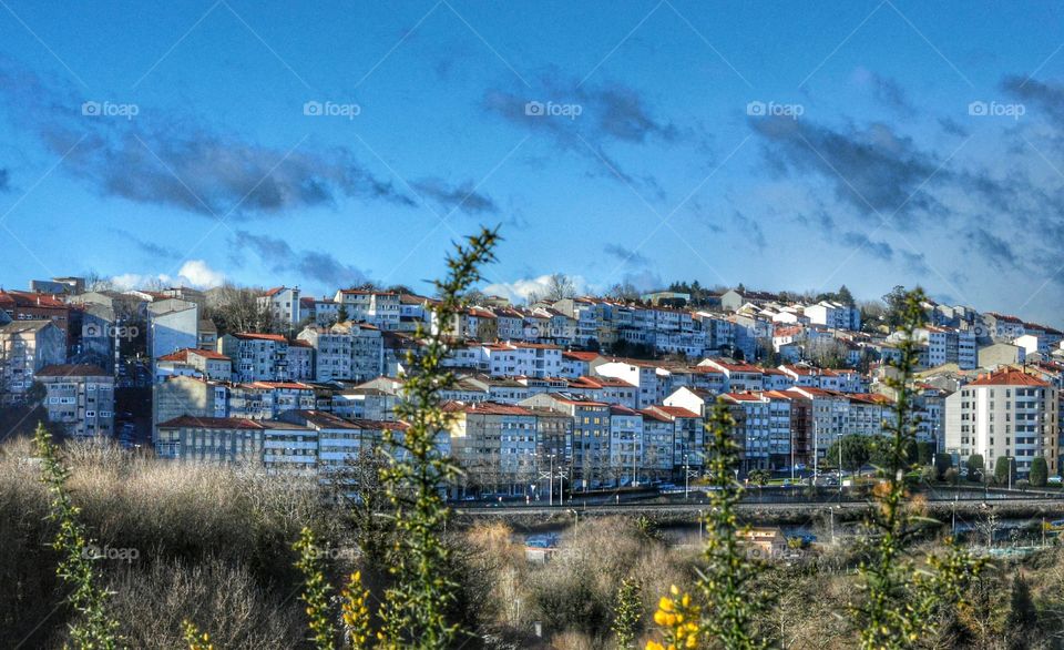 Avenida de Lugo, Santiago de Compostela. View of Avenida de Lugo from Sar, Santiago de Compostela