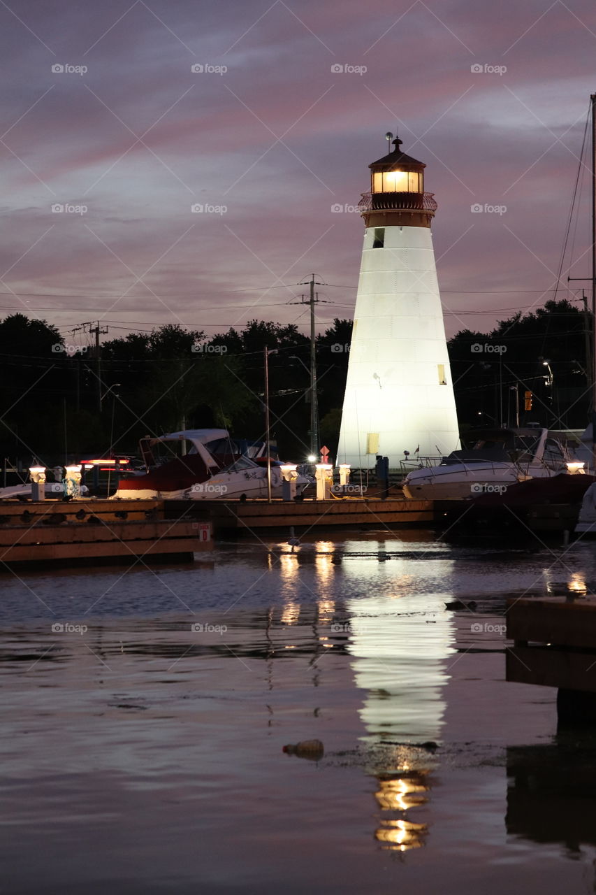 Lighthouse at night 