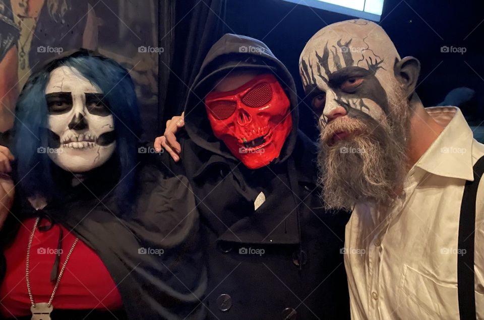 Scary  creatures in Halloween carival in Riff, Helsinki