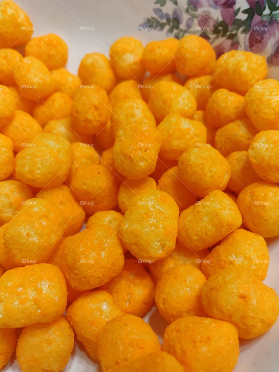 Cheese balls in bowl