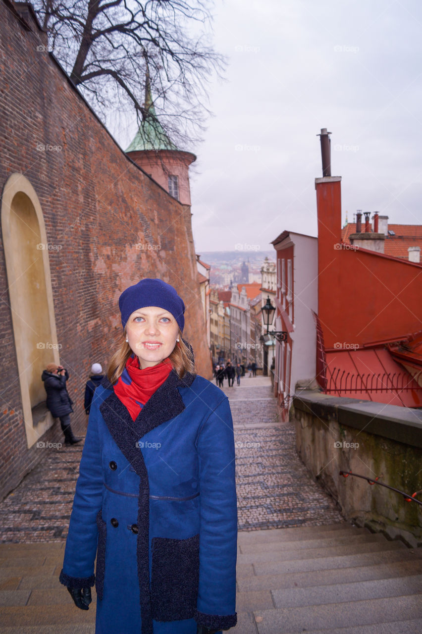 the view of Prague from above